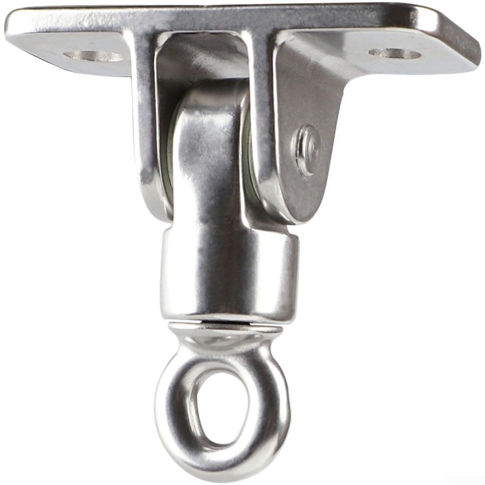 304 Edelstahl-Schaukelaufhänger-Haken, drehbarer Plattenring, strapazierfähig, für Garten, Terrasse, Wohnmobil, 0,65 t Belastung
