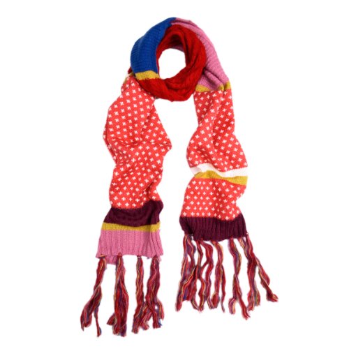 Premium Multi Color Fair Isle Knit Long Warm Winter Scarf - Diff Colors Avail