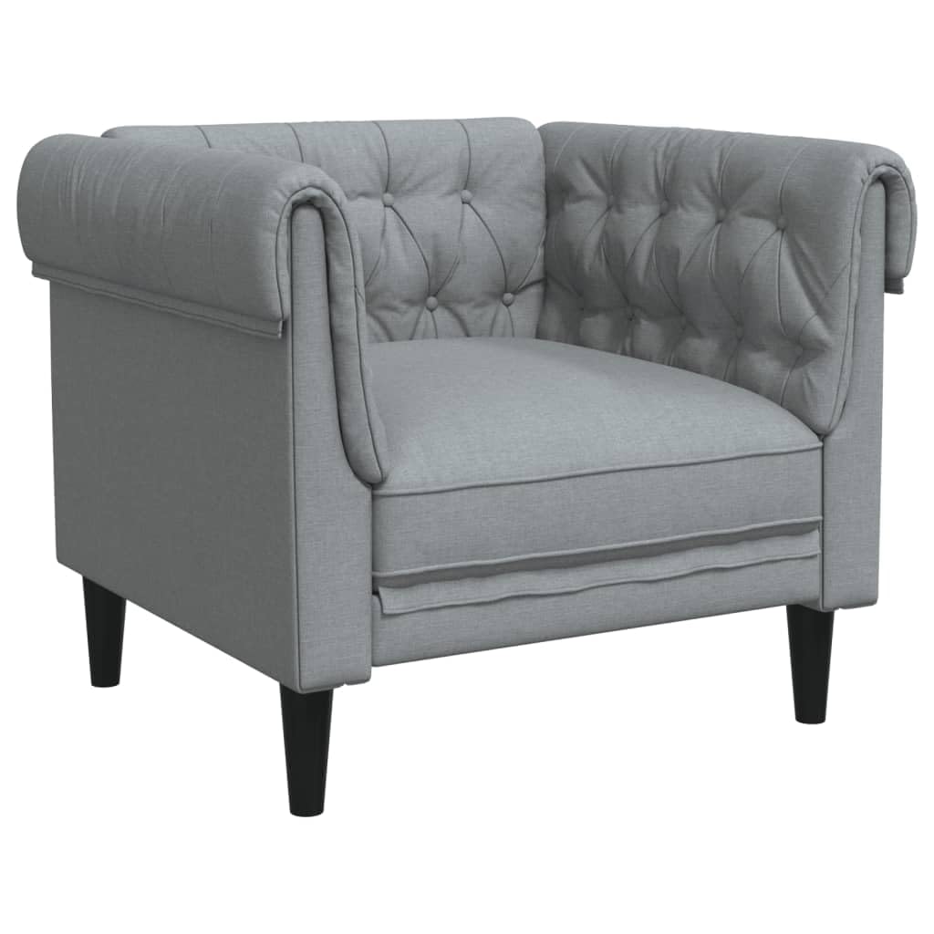 Homgoday 3-TLG. Sofagarnitur Loungesofa Wohnzimmersofa Sofa Couch Couchgarnitur Moderner Doppelsofa Gästesofa Sitzmöbel für Wohnzimmer Büro Hellgrau Stoff
