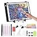 AUAUY A4 Tavoletta Luminosa per Disegnare, Ultrasottile Lavagna Luminosa, Lavagna Luminosa per Diamond Painting Kit Completo， con Pittura Diamante Accessori, per Animazione, Schizzi, Progettazione