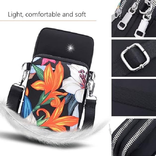 Image of Crossbody Mobile Sling Bag for Women |Stylish Phone Pouch with Detachable Strap & Adjustable Keychain|Mobile Purse|Versatile Mobile Pouch for Women