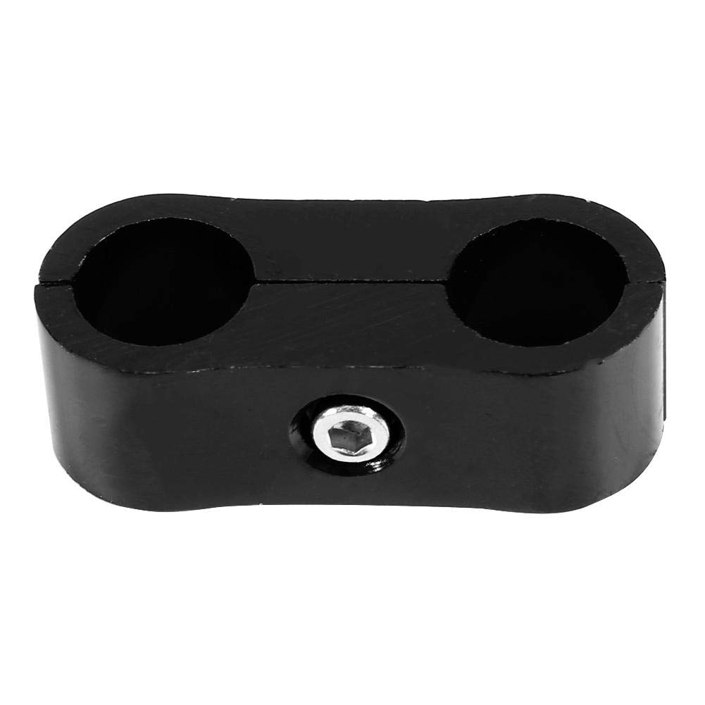 4 Morsetti Per Tubo AN4 – Raccordo In Alluminio Nero – Per Olio, Carburante, Acqua – Diametro Max 12 Mm - 4