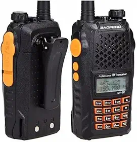 Rádio Comunicador UV-6R 7W VHF/UHF - Dupla Banda, Bateria de Lítio, Rádio FM, Lanterna LED - Para Construção, Fazendas e Atividades ao Ar Livre