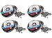 Outletdelocio. 4 latas de 250 perdigones Gamo Round Bola 4,5mm. Modelo 320324