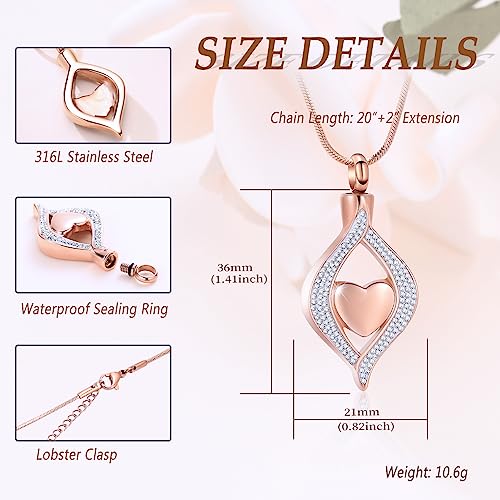 Minicremation Cremation Jewelry for Ashes Eye of My Heart Urn Necklace Pendants Ashes for Women Men Keepsake Memorial Urn Necklace for Pet Human2