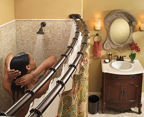 Moen Dn2141Owb 60-Inch Adjustable Stainless Steel Double Curved Shower Rod, Old World Bronze #TOP1
