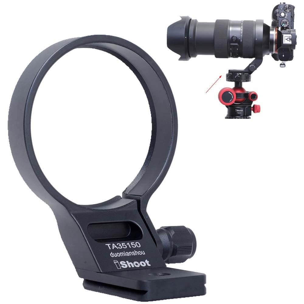 Metall-Stativ-Halterungsring, kompatibel mit Tamron 35–150 mm f/2–2.8 Di III VXD A058 E Halterung, Objektivstütze, Halterung unten ist Arca-Swiss Fit Schnellwechselplatte mit Schwalbenschwanznut