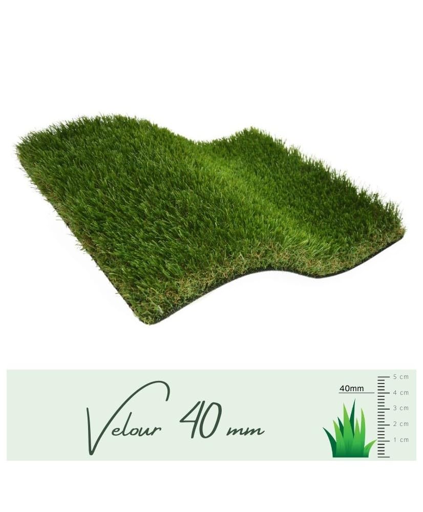 Gazon synthétique Velour 40 mm en 4m Longueur - 7m