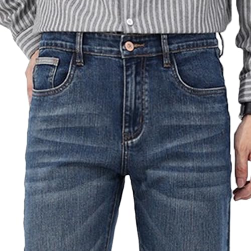Jean slim extensible homme coupe classique ample délavé bleu - 3