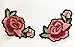Produktbild Aufnäher Patches Rosen Blumen 2 Stück Aufnäher Kleidung Patch 14 cm lang P218