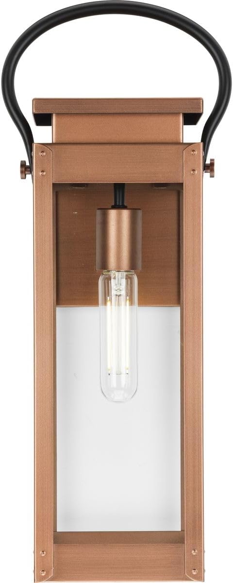 Progress Lighting P560005-169 Union Square Outdoor Wall Lantern, 1-Light 100 Watts, Antique Copper