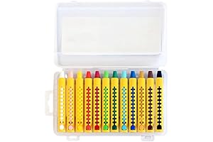 MUNGYO RailPas Oil Pastels for Kids - 12 Vibrant Colors with Ergonomic Triangular Grip