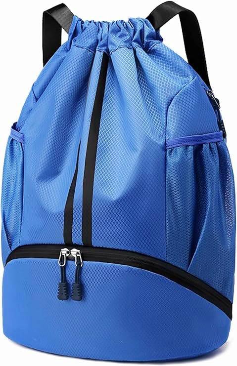 Image of Leosportz Sports Drawstring Bag Backpack for Men Women - Basketball Bag Gym Backpack Dedicated Shoe Compartment | Waterproof Large Space Gym Bag
