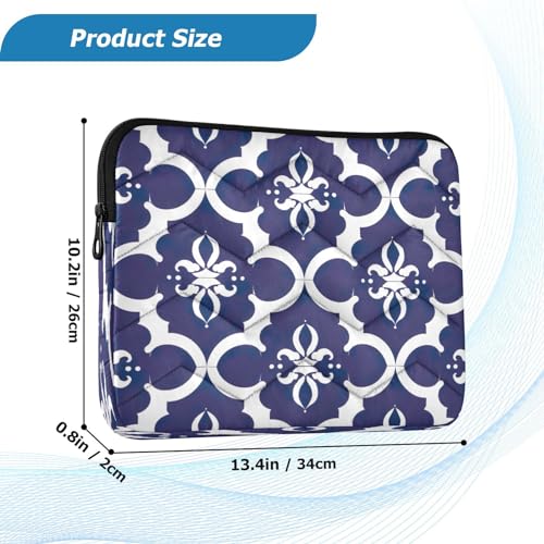Funda para portátil 13-14 pulgadas impermeable azul y blanca miniatura 3