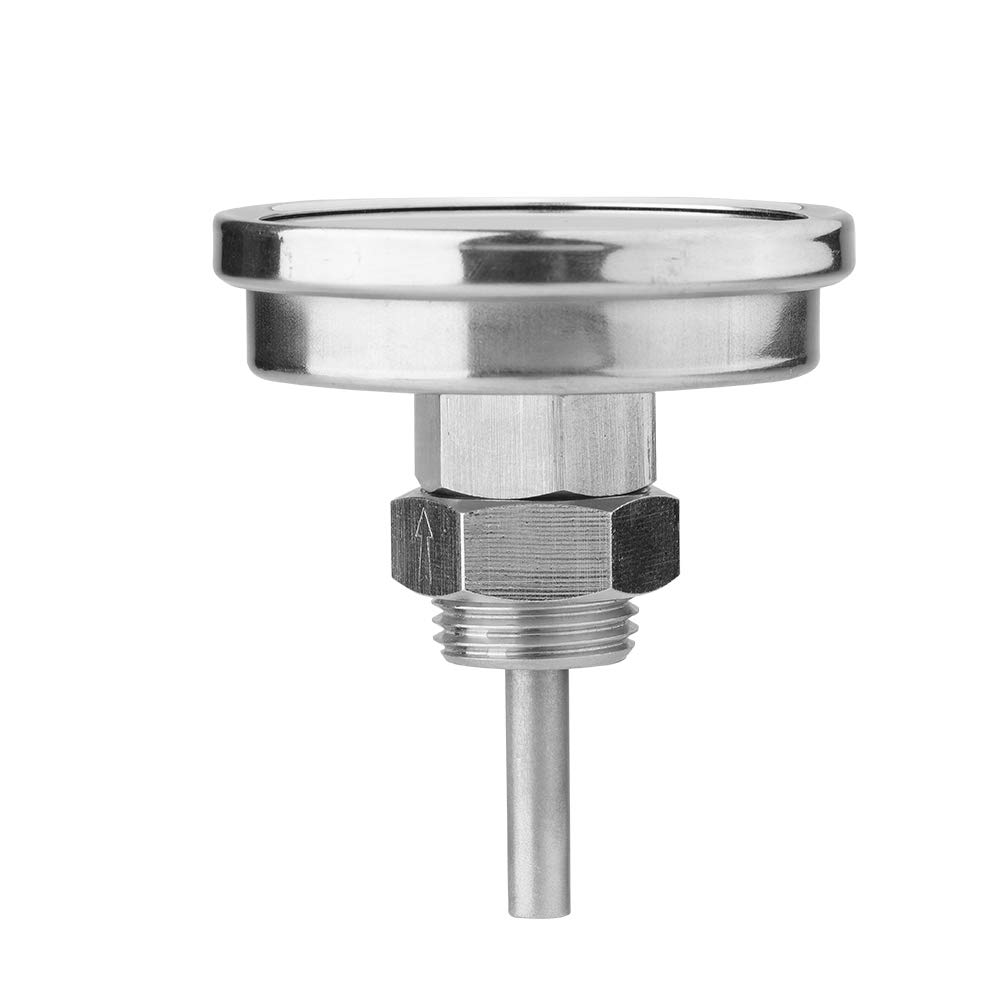 Vbestlife acqua calda tubo termometro 0-120 C 63 mm Temperatura di alluminio impermeabile quadrante orizzontale per la lettura della temperatura del serbatoio acqua calda tubo, tubo d' aria