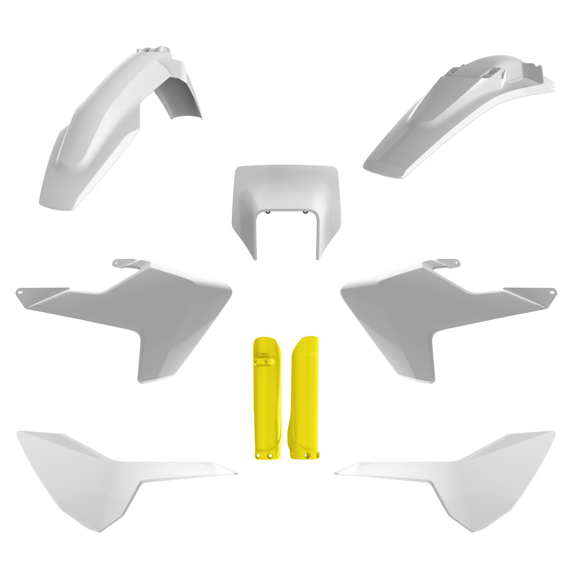 POLISPORT 91504 - Kit Completo de Plásticos (C/Protectores de Horquilla) HUSQVARNA Color OEM 19