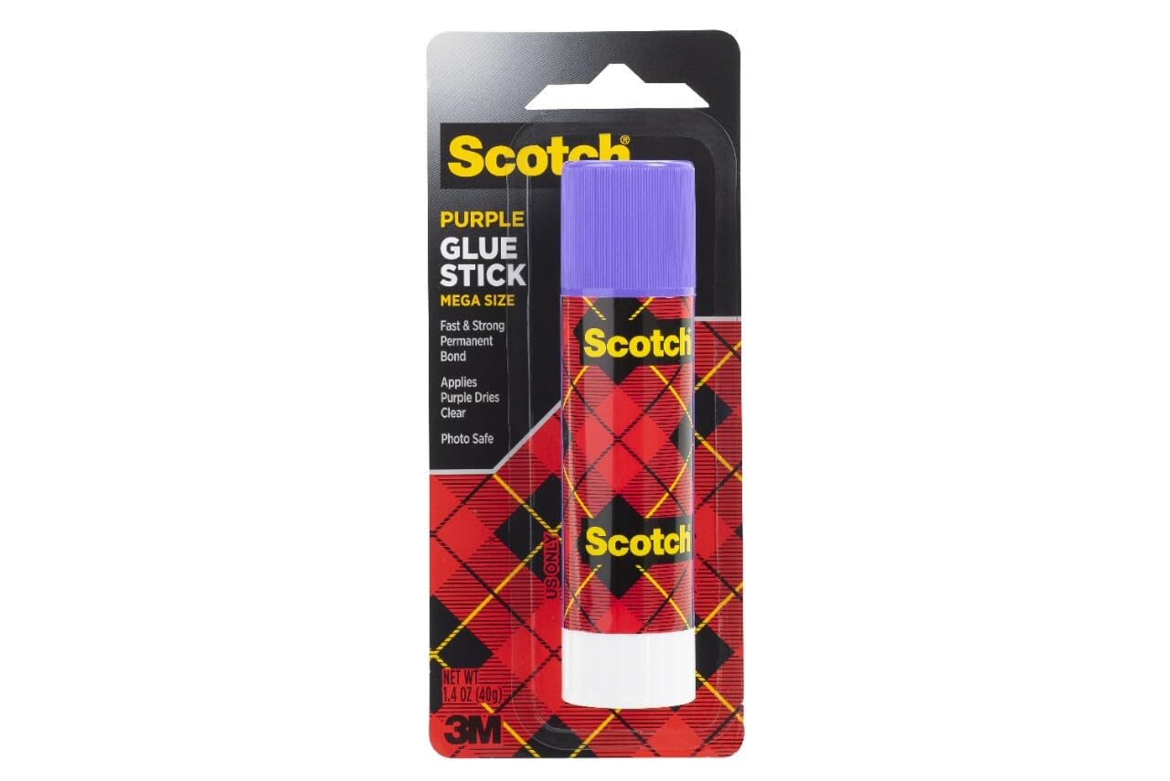 Scotch Mega Purple Glue Stick, 1.4 oz, Acid Free and Non-Toxic (6108-MEGA)