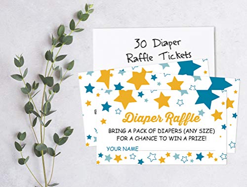 Inkdotpot 30 Baby Shower Diaper Raffle Ticket Lottery Insert Cards Supplies Games For Baby Shower Party Gender Neutral Bring A Pack Of Diapers To Win Favors Gifts And Prizes - Image 3
