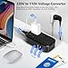 Voltage Converter 2300W Power Step Down 220V to 110V Universal Travel Adapter Power Converter Power Transformer w/ 3 AC Outlets 3 USB Ports 1 Type-C Charging for EU/UK/AU/US/IT/India/South Africa