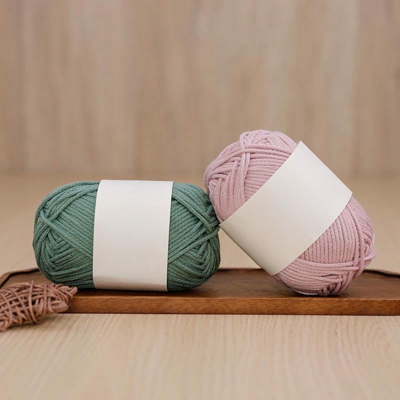 8 x 100 g włóczka bawełniana, kolorowa, gruba przędza bawełniana, do projektów szydełkowych i dziewiarskich, takich jak szale, swetry, czapki, torby, maty i rzemiosło artystyczne