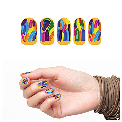 Tattify Abstract Nail Wraps - Fingerpainting (Set of 22)