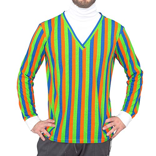 Sesame Street Bert and Ernie Adult Long Sleeve Striped T-Shirt Halloween Costume Cosplay