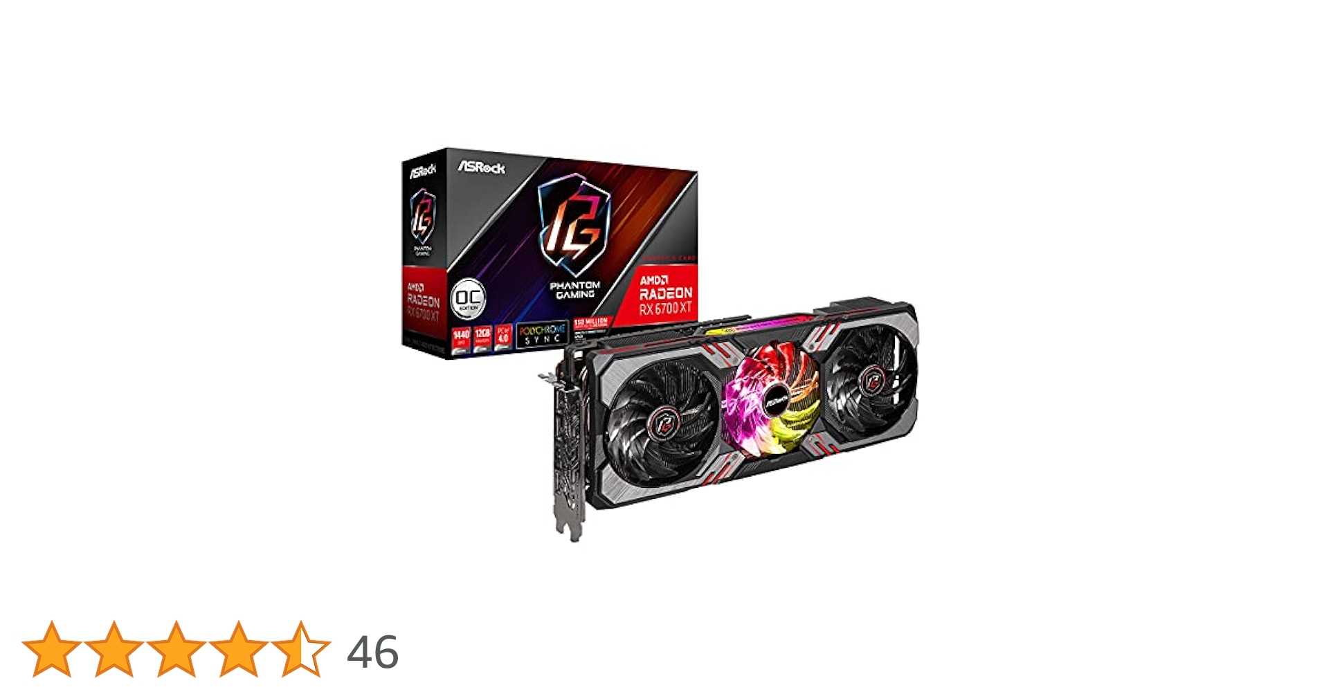 Amazon | ASRock グラフィックボード RX 6700 XT PGD 12G OC AMD