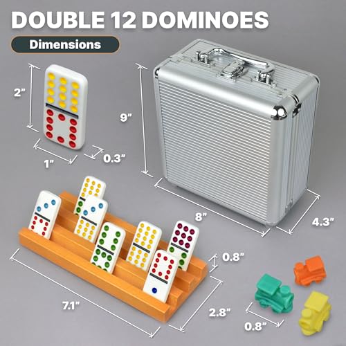 Mexican Train Double 12 con 8 Soportes y Tapete miniatura 5