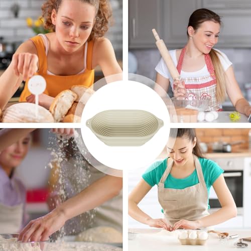 Cuenco para fermentación de pan completo, juego de 6 piezas con cepillo y raspador 5