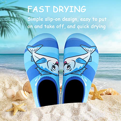 Image of ANLUKE Kids Boys Girls Water Shoes Barefoot Aqua Socks Fast Dry Beach Swim Outdoor Sports Shoes for Toddler