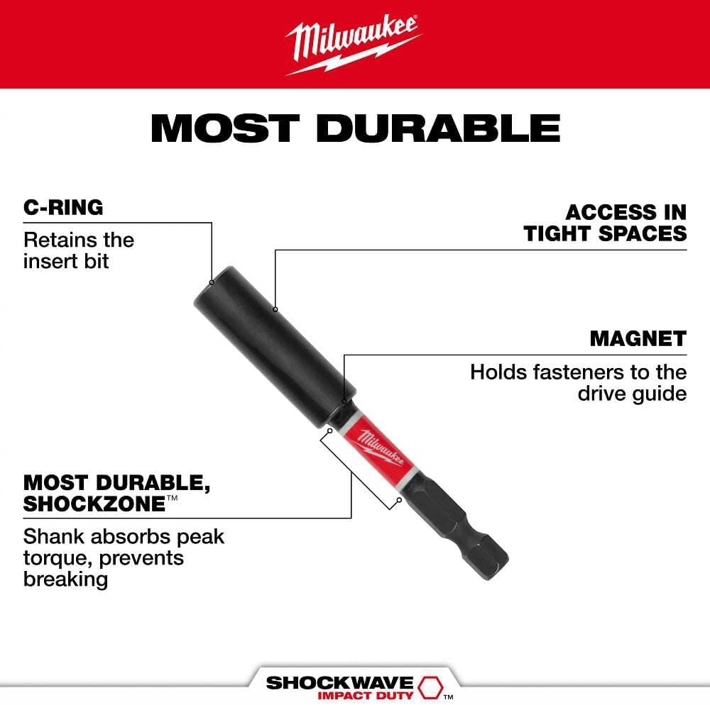 MILWAUKEE ELEC TOOL 48-32-4511 Shockwave 6" Bit Holder