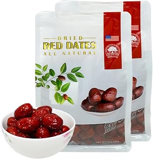 2 Pound DABC OAK LAND Premium Jujube Red Dates, 100% Natural Red Date (Hong Zao) High Vitamins, High Nutrition, Health Snack, Selected Dried Fruit, Big & Delicious Packed in USA 特级红枣 1LB/ 2 Bags