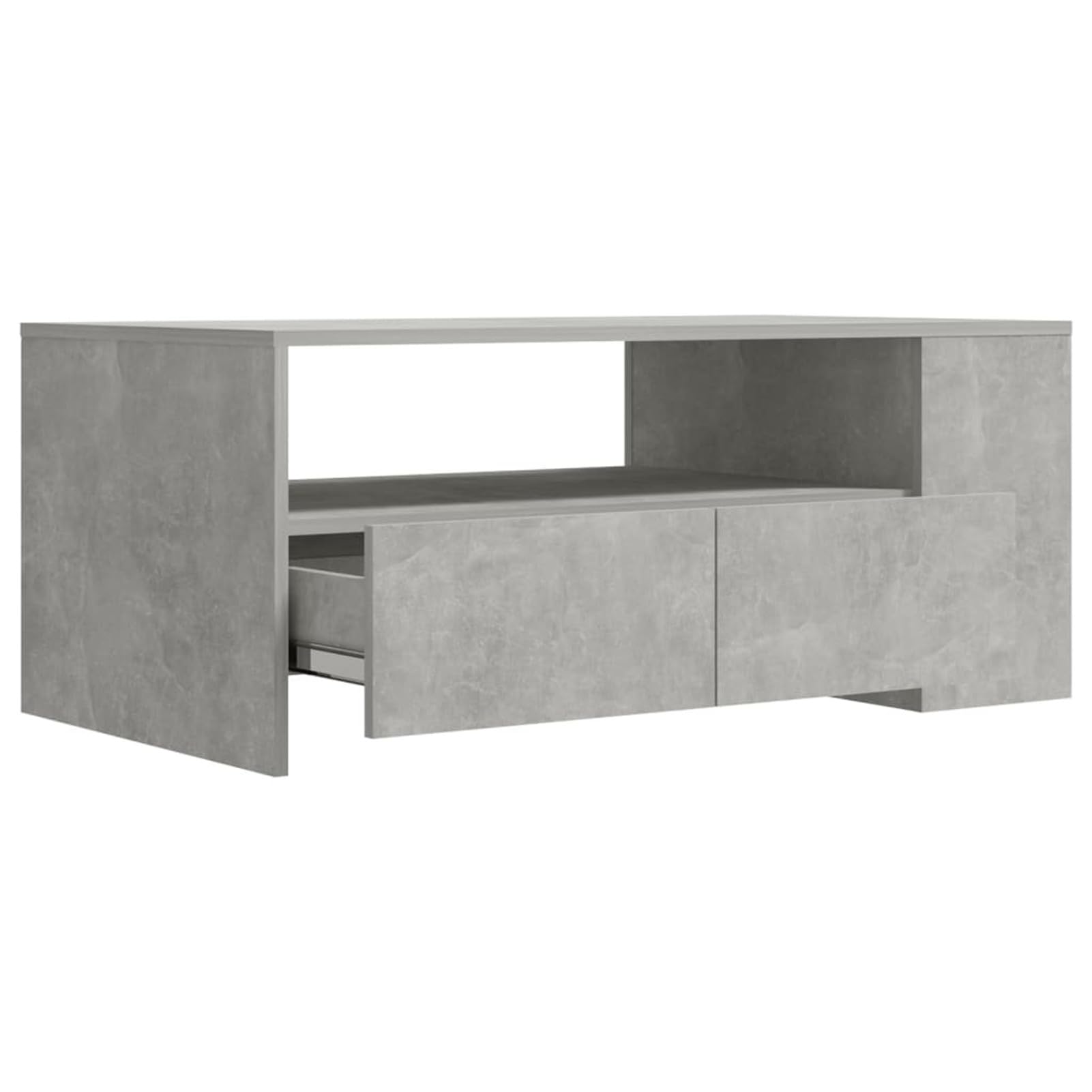 Homgoday Tavolino da caffè grigio cemento 102 x 55 x 42 cm, tavolino da tè per soggiorno, sala ricevimenti per ospiti, camera da letto e ufficio 1782