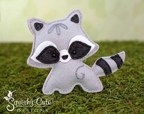 Raccoon Sewing Pattern - Woodland Stuffed Animal Felt Plushie Pattern & Tutorial