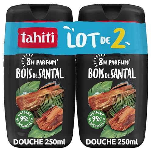 TAHITI - Gel doccia profumo 8h legno di sandalo - 250 ml x 2