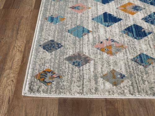 Tapete decorativo rectangular tribal 7'9" x 10'2" Abani miniatura 6
