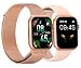 Produktbild DCU TECNOLOGIC  Smartwatch Color Full 2  Smartwatch mit 2 Armbändern: Roségoldenes Metall und rosa  1,91 Zoll IPS-Touchscreen  IP67 wasserdicht  128 Sportmodi