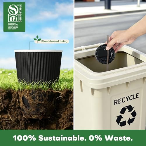 58% Off 90-Pack Disposable Coffee Cups with Lids - Image 5