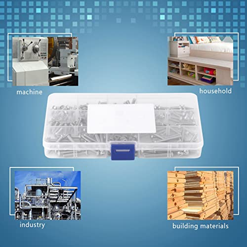 Kit tornillos acero inoxidable 304 hexagonal M4 210pcs miniatura 7