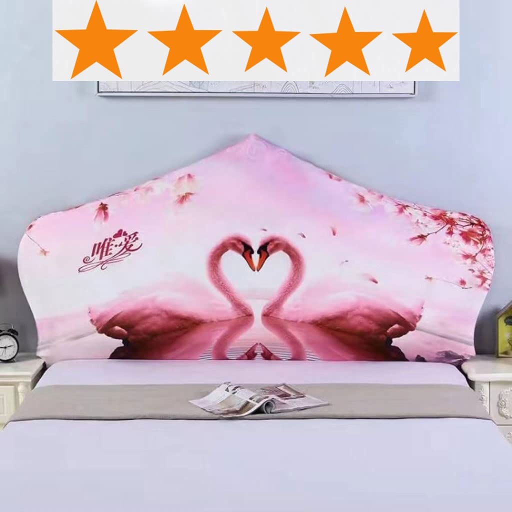 uyeoco Double/Single/King Bed Headboard Cover Cushion Cover/Elastic Headboard Slipcover Protective Cover Cotton Dust Cover Cover Thickened Anti-Scratch (Color : 21#, Size : 190cm-210cm)