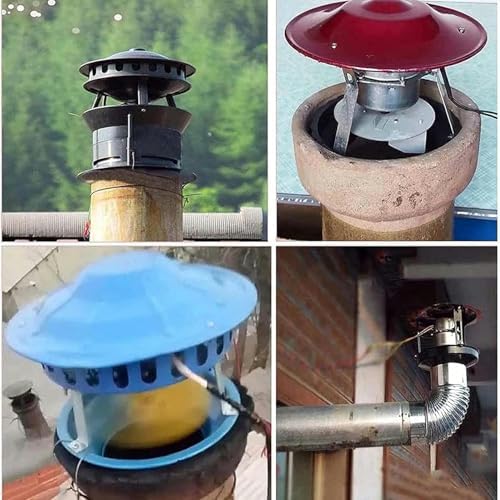 Chimney Exhaust Fan, Smoke Evacuator, Roof Induced Draft Inducer Fan, Stainless Steel, 50W, 11cm Caliber