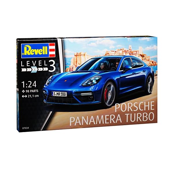 Porsche Pannamera Turbo Limousine Blau GII 2. Generation Ab 2016 07034 Bausatz Kit 1/24 Revell Modell Auto