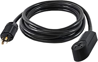 40-Foot Long, Generator L14-30P Twist Lock 4-Pin Plug to 6-50R Welder 3-Pin Receptacle, Extension Cord Adapter Convert Cable Heavy Duty 10/3 10AWG Made in American NEMA L14-30P-6-50R-40FT