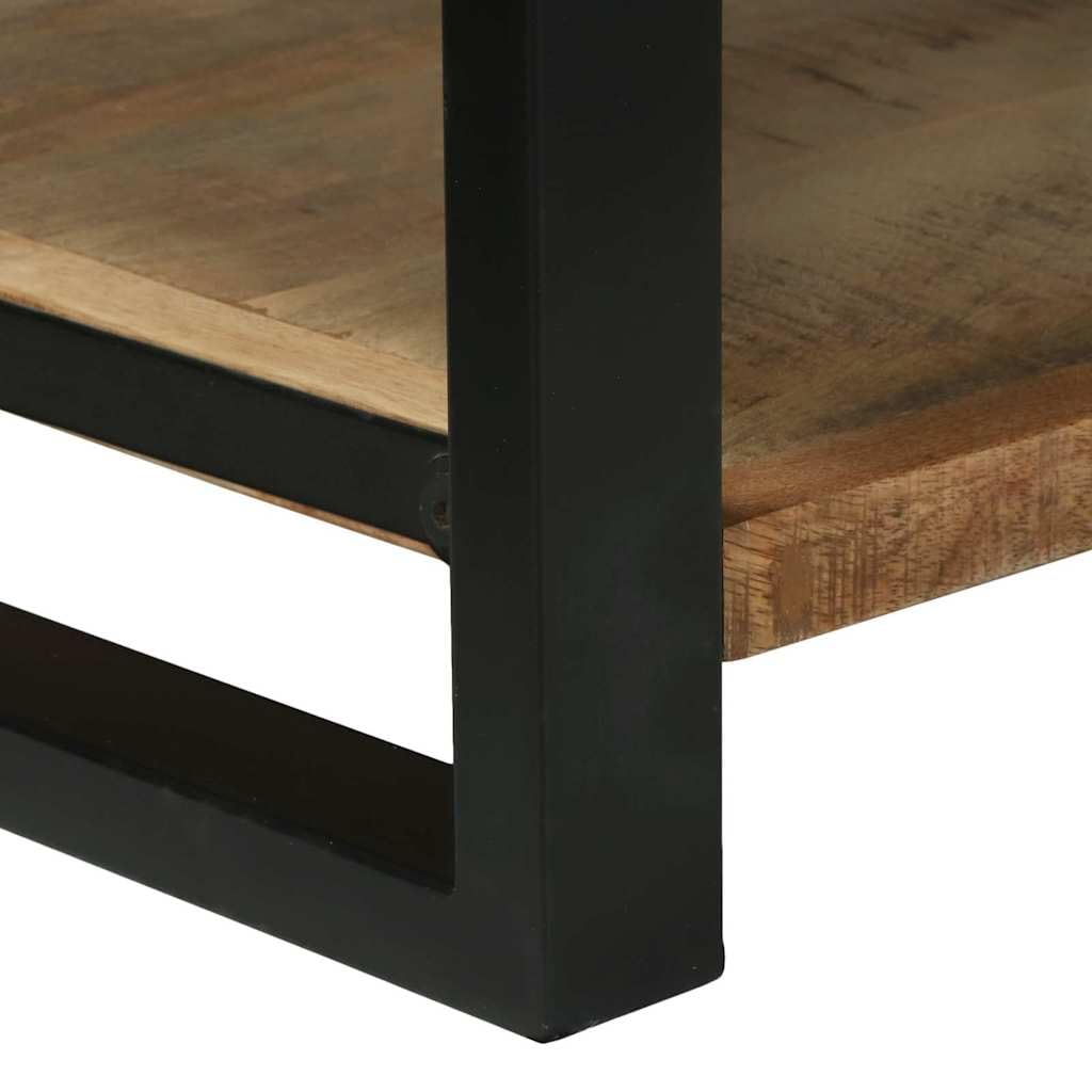 Caja de almacenamiento marrón 80 x 35 x 45 cm, baúl de madera maciza de mango, caja de madera industrial para salón y dormitorio, caja espaciosa para organizar techos y libros