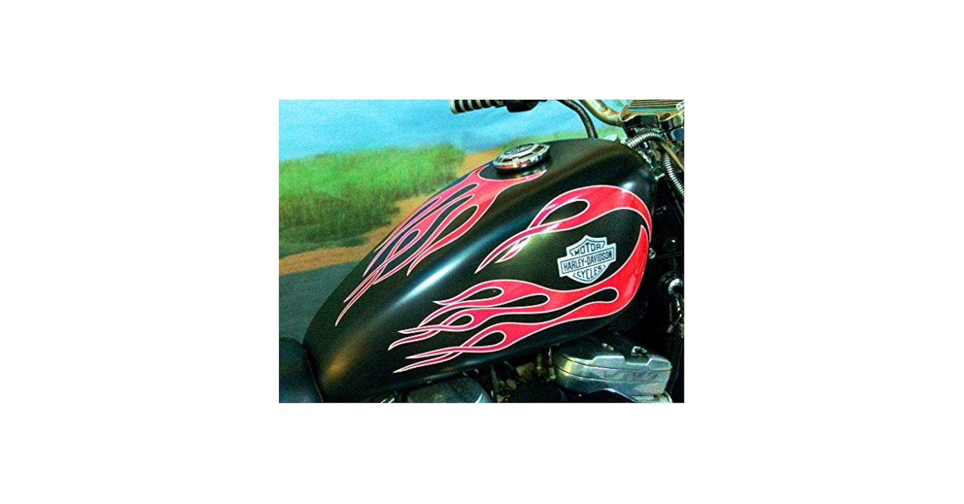 Amazon.com: Flame Decals for Harley Davidson Sportster & All