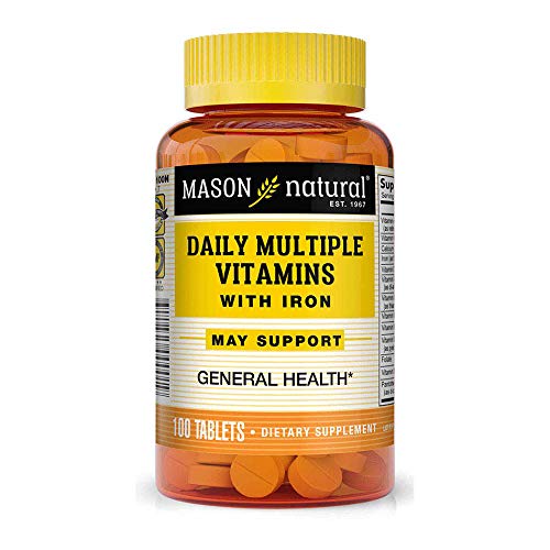 Mason Vitamins Daily Vitamins with Iron Tablets,100 count