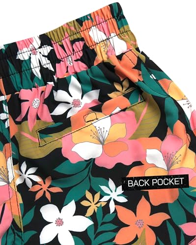 Image of Volcom Girls' Swimsuit Set - UPF50+ Quick-Dry Girls One Piece Swimsuits with Matching Swim Shorts for Swimming (Sizes: 2T-16)