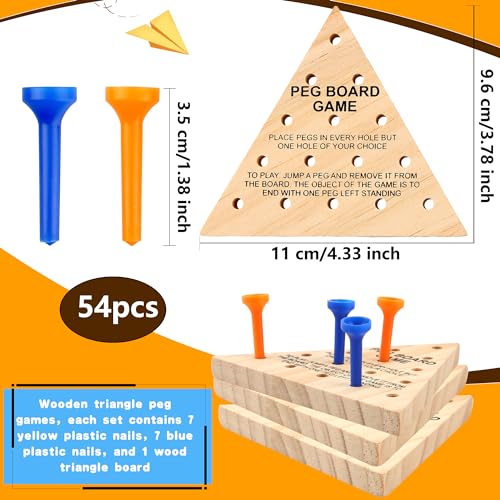 Juego de Mesa de Clavijas Triángulo de Madera x54 piezas miniatura 2