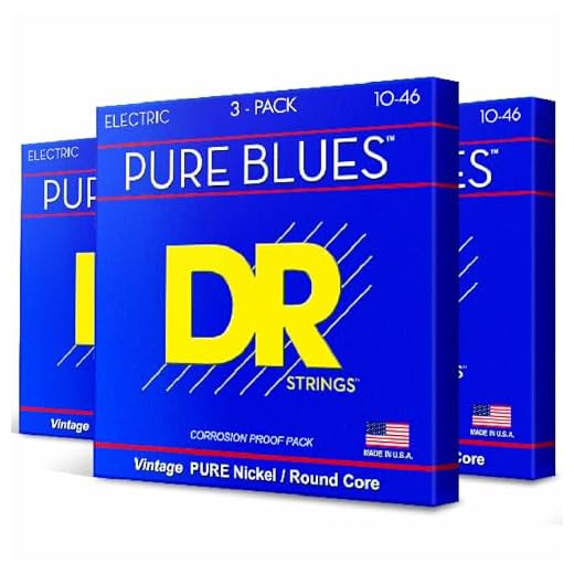 DR Strings PHR-10 Pure Blues - Cuerdas para guitarra eléctrica, 10-46, paquete de 3, PHR-10-3PK