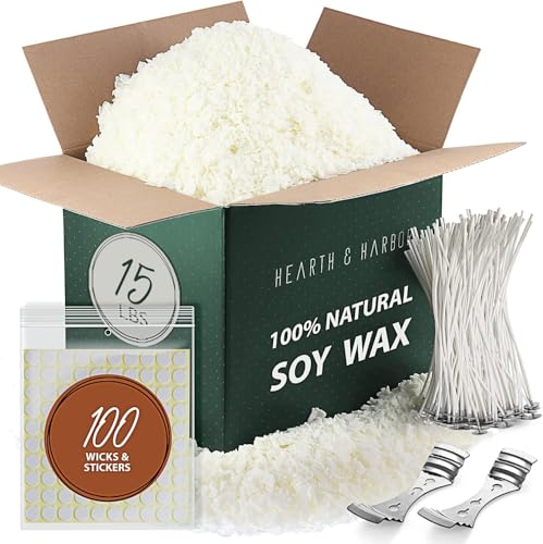 Hearth & Harbor Organic Soy Candle Wax for Candle Making,